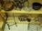 LOT OF METAL HOME DECOR INCLUDING BASKETS, PLANTER, COOKBOOK HOLDER, PARTYLITE CANDLE HOLDER AND