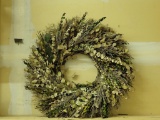 LARGE DRIED FLOWER WREATH - MEASURES APPROX 36