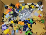 LOT OF SMALL TOYS, CARS (LOTS OF WHEELS) AND FIGURES