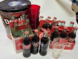 LOT OF COCA-COLA ITEMS - GLASSES AND BOTTLES, INCLUDING A 1976 OLYMPIC GAMES COKE GLASS AND A