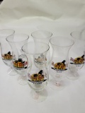 LOT OF HARD ROCK CAFE DRINK GLASS FROM VARIOUS PLACES - NASHVILLE, PATTAYA, SAN JUAN, SEOUL, OSKA,