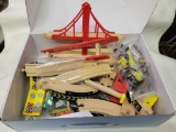 MELISSA & DOUG TRAIN SET PIECES - SEE PHOTOS FOR INCLUDED PIECES