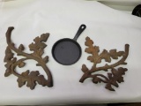 ANTIQUE/VINTAGE CAST IRON WHITE OAK LEAF AND ACORN ARCHITECTURAL SALVAGE PIECES - USES INCLUDED