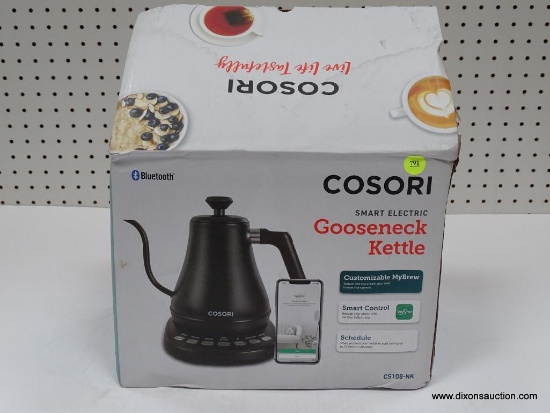 (BAY1 ENTP1) COSORI ELECTRIC GOOSENECK TEAKETTLE WITH BLUETOOTH AND VARIABLE TEMPERATURE CONTROL.