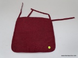 (BAY1 ENTP1) BURGUNDY OUTDOOR/PATIO SEAT CUSHION. SIMILAR ITEMS RETAIL FOR $43 FOR A SET OF 2. ITEM