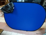 (BAY1 ENTP6) NEEWER 5'X7' CHROMAKEY BLUE-GREEN COLLAPSIBLE BACKDROP. SIMILAR ITEMS RETAIL FOR $80