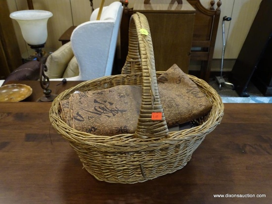 CENTER ROW FRONT - BASKET WITH DURABRAND DUAL ALARM CLOCK RADIO. ITEM IS SOLD AS IS WHERE IS WITH NO