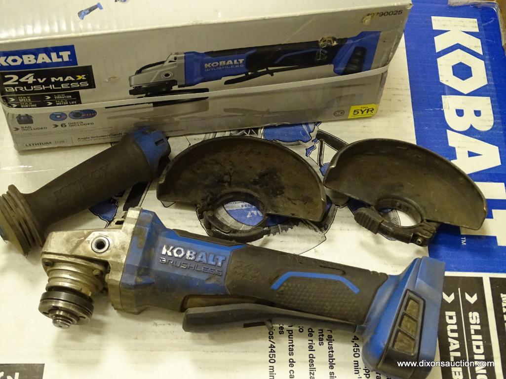 Kobalt 5-in 24-volt Paddle Switch Brushless Cordless Angle Grinder (Tool  Only)