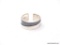 .925 STERLING SILVER LADIES TWO TONE RING 8 1/2; 5.3 GM