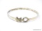 .925 STERLING SILVER LADIES X AND O BANGLE BRACELET; 9.2 GM