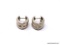 .925 STERLING SILVER LADIES DOUBLE HOOP EARRINGS; 6.1 GM