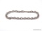 .925 STERLING SILVER LADIES HEAVY CABLE LINK BRACELET; 11.7 GM