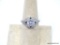 .925 STERLING SILVER LADIES 3 CT ART DECO RING 7 3/4