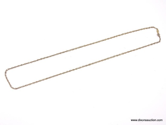.925 STERLING SILVER LADIES CABLE CHAIN 20"; 3.5 GM