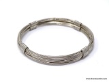 .925 STERLING SILVER 20 WIRE HAND MADE BANGLE BRACELET; 25.7 GM