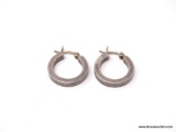 .925 STERLING SILVER LADIES HOOP EARRINGS 3 GM