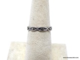 .925 STERLING SILVER LADIES MARCASITE BAND 6 3/4; 1.5 GM