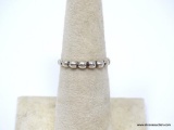 .925 STERLING SILVER LADIES BEADED RING 6; 1.3 GM