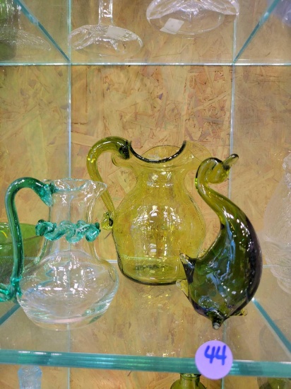 VINTAGE HAND BLOWN GLASS ITEMS