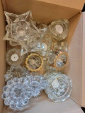 LARGE LOT OF GLASS CANDLE HOLDERS