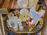 VINTAGE VANITY MIRROR WITH PERFUME BOTTLES