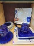 BLUE AND WHITE KITCHEN/DINING ITEMS