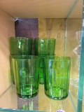 VINTAGE GREEN JUICE GLASS SET