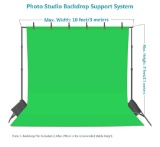 Neewer Photo Studio Backdrop Support System, 10ft/3m Wide 7ft/2.1m High Adjustable Background Stand
