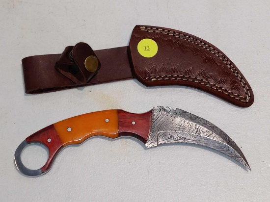 BLADE STYLE : HAWKSBILL; HANDLE : WOOD, HORN, RESIN, OR BONE, CUSTOM FIT TO EACH KNIFE; LENGTH OF