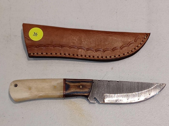 BLADE STYLE : STRAIGHT BACK; HANDLE : WOOD, HORN, RESIN, OR BONE, CUSTOM FIT TO EACH KNIFE; LENGTH