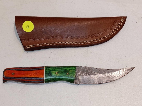BLADE STYLE : TRAILING POINT; HANDLE : WOOD, HORN, RESIN, OR BONE, CUSTOM FIT TO EACH KNIFE; LENGTH