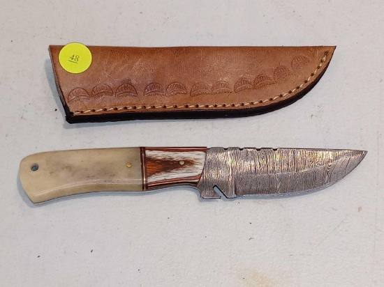 BLADE STYLE : STRAIGHT BACK; HANDLE : WOOD, HORN, RESIN, OR BONE, CUSTOM FIT TO EACH KNIFE; LENGTH