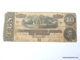 Currency - 1864 $10 Confederate States of America