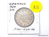 1924 Germany - 3 Marks - silver