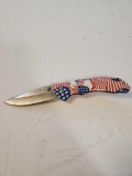 Buck 285 Bantam USA US American Flag Med. Folding Hunter Lockback Pocket Knife