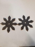 2 Ninja Throwing stars w/ Dragons etched into each.