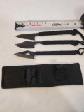 3 PACK SURVIVAL HARPOON KNIVES AND SHEATH