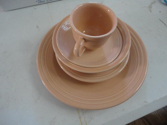 FIESTAWARE ? PINK 5-PIECE SET ALL ITEMS ARE SOLD AS IS, WHERE IS, WITH NO GUARANTEE OR WARRANTY. NO