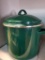 8 QT GREEN STOCK POT WITH LID. IS SOLD AS IS WHERE IS WITH NO GUARANTEES OR WARRANTY, NO REFUNDS OR
