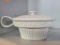 ANTIQUE WHITE GRAVY BOAT. IS SOLD AS IS WHERE IS WITH NO GUARANTEES OR WARRANTY, NO REFUNDS OR