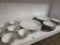36 PIECE NORITAKE CHINA ROSEPOINT DINNER SET. SET INCLUDES DINNER PLATES, SALAD PLATES, CUPS AND