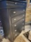 AMERICAN SIGNATURE BLACK SOLID WOOD 7 DRAWER CHEST OF DRAWERS. NICKEL PLATED DRAWER PULLS. MEASURES