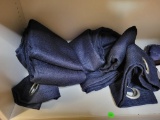 2 BRAND NEW HEAVY DUTY DARK BLUE CURTAINS. THEY COULD ALSO BE SHOWER CURTAINS. IS SOLD AS IS WHERE