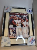 CRYSTAL ART SPORTS PHOTOGRAPHY PICTURE OF MCGWIRE MAKES HISTORY FOR 62 HOME RUNS. IS SOLD AS IS