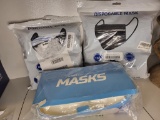 BRAND NEW DISPOSABLE FACE MASK LOT. INCLUDES 250 MASKS. MULTI COLOR MASKS. IS SOLD AS IS WHERE IS