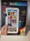 SHARPER IMAGE LITERATI WIRELESS READER. IS SOLD AS IS WHERE IS WITH NO GUARANTEES OR WARRANTY, NO