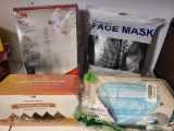 BRAND NEW DISPOSABLE FACE MASK LOT. INCLUDES OVER 200 MASKS. IS SOLD AS IS WHERE IS WITH NO
