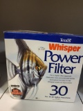 TETRA WHISPER POWER FILTER FOR 10-30 GAL AQUARIUMS. IS SOLD AS IS WHERE IS WITH NO GUARANTEES OR