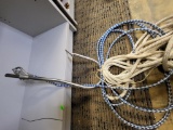 FISHING BOAT HOOK AND ROPE. IS SOLD AS IS WHERE IS WITH NO GUARANTEES OR WARRANTY, NO REFUNDS OR