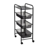 BRAND NEW HONEY CAN DO 4 TIER SHELVING UNIT ON WHEELS. HAS ALL THE PIECES. IS SOLD AS IS WHERE IS